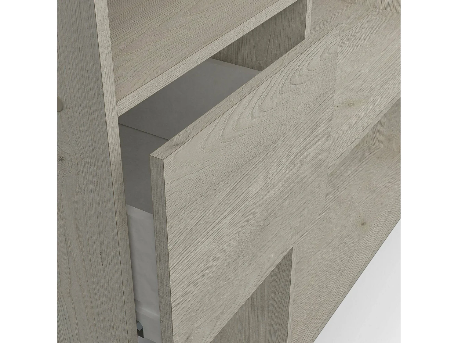 Grande Garde-robe Dcatle, Meubles de chambre, Penderie de plain-pied, Placard à vêtements, 119x40 h183 cm, Chêne clair