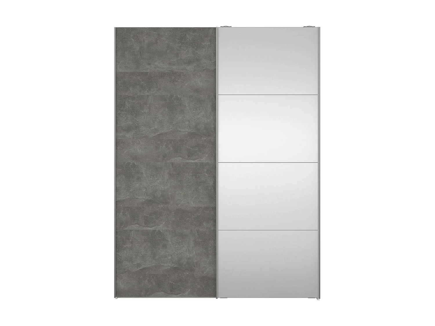 Garde-robe 2 portes Dspur, Meubles de chambre, Penderie de plain-pied, Placard à vêtements, 150x61 h200 cm, Blanc et gris