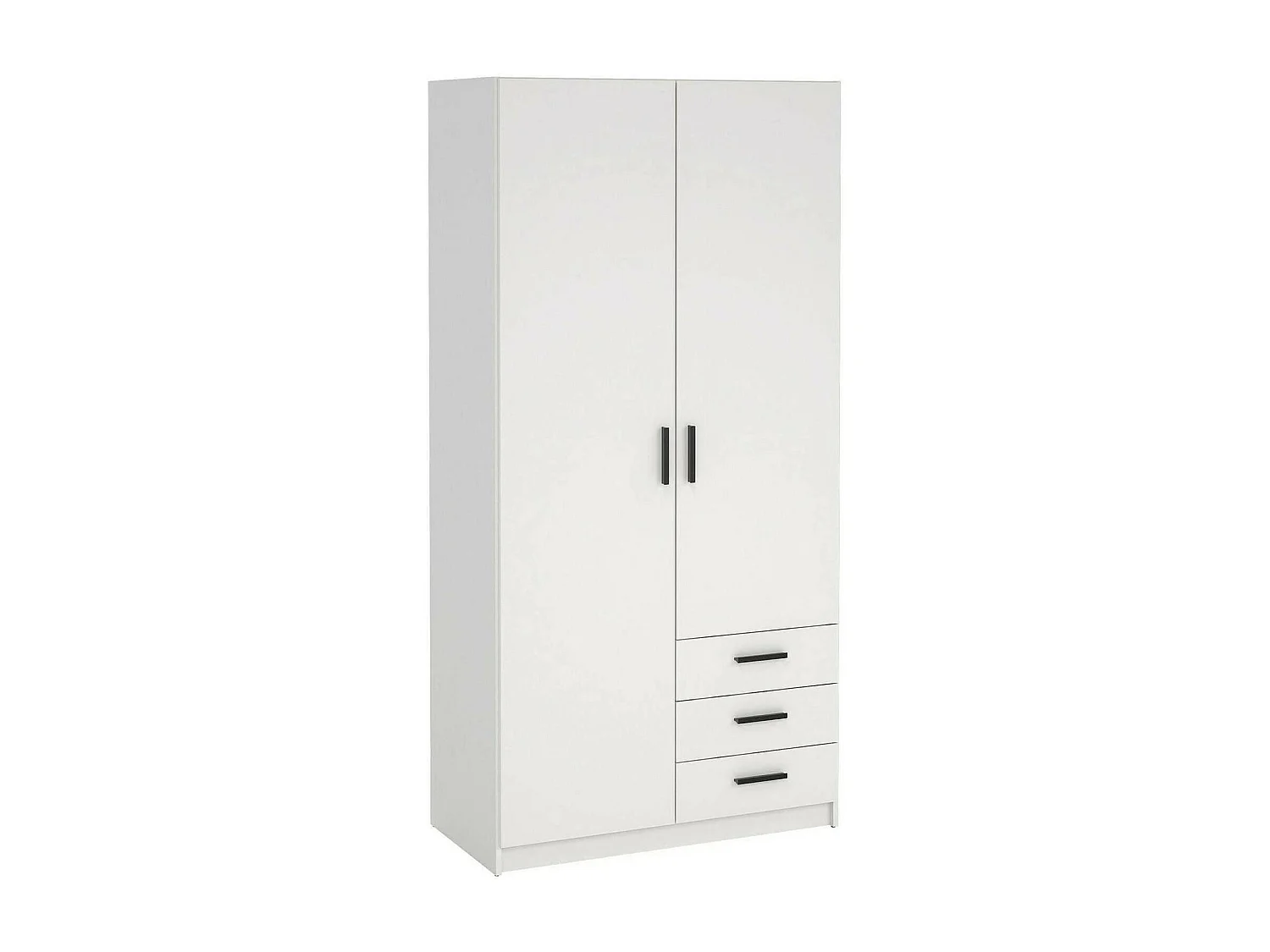 Armário Dscopon de 2 portas, Móveis de quarto, Armário, Armário, 99x50 h200 cm, Branco