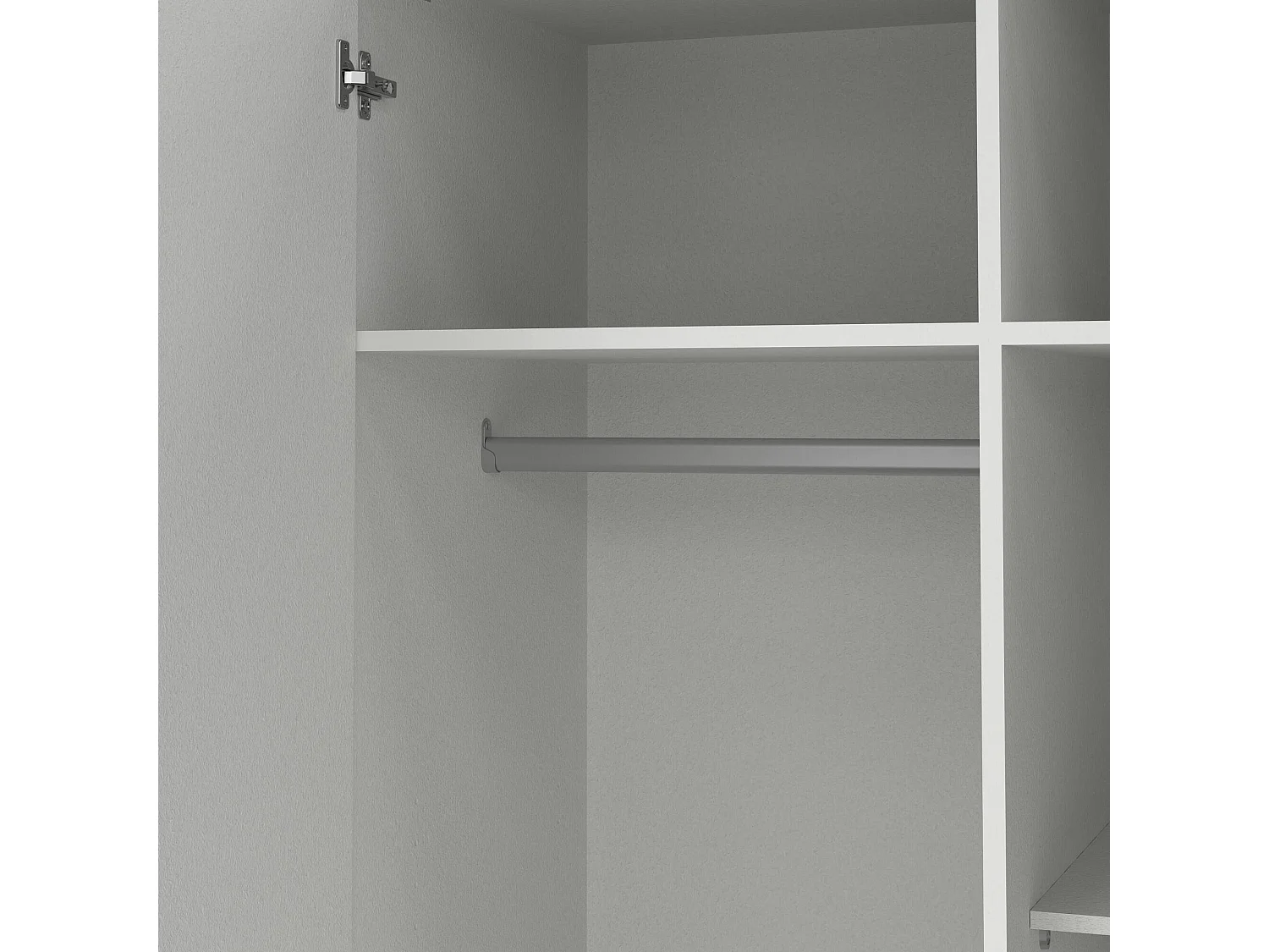 Armário Dscopon de 2 portas, Móveis de quarto, Armário, Armário, 99x50 h200 cm, Branco