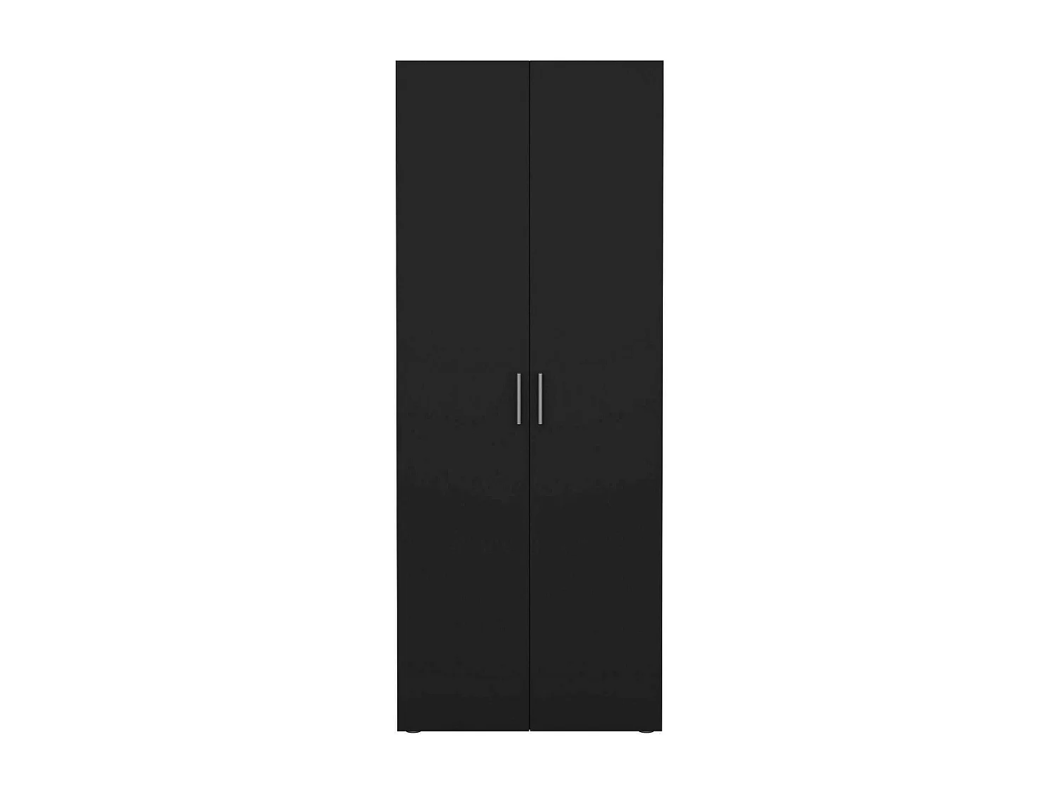 Guardaroba 2 Ante Arg, Appendiabiti, 49.75x200.9h cm Nero, Armadio Camera da Letto