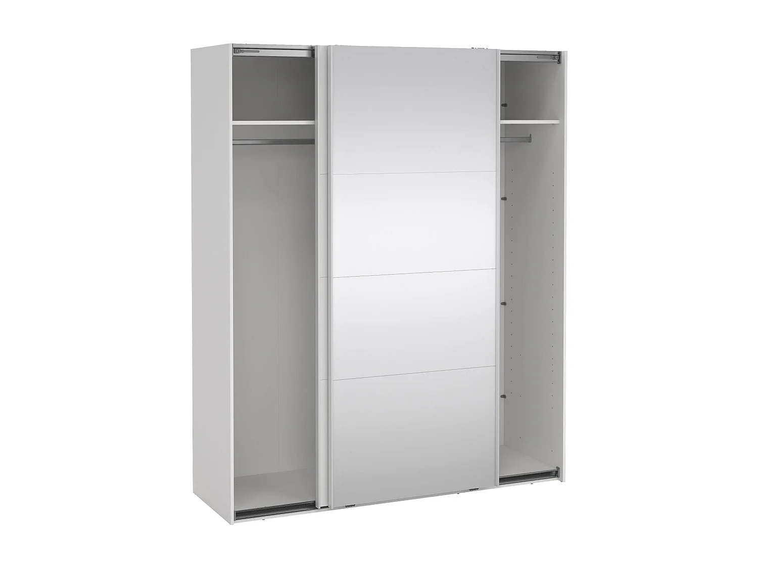 Dmora - Guardaroba 2 ante Malakas, 179x65 h220 cm, Bianco