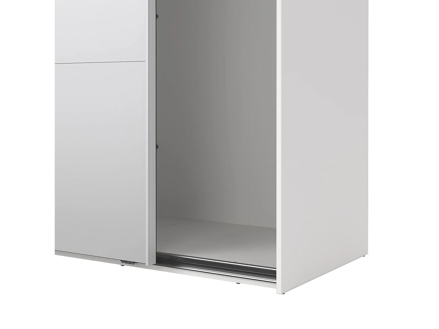 Garde-robe 2 portes Dprovede, Meubles de chambre, Penderie de plain-pied, Placard à vêtements, 179x65 h220 cm, Blanc et Transparent