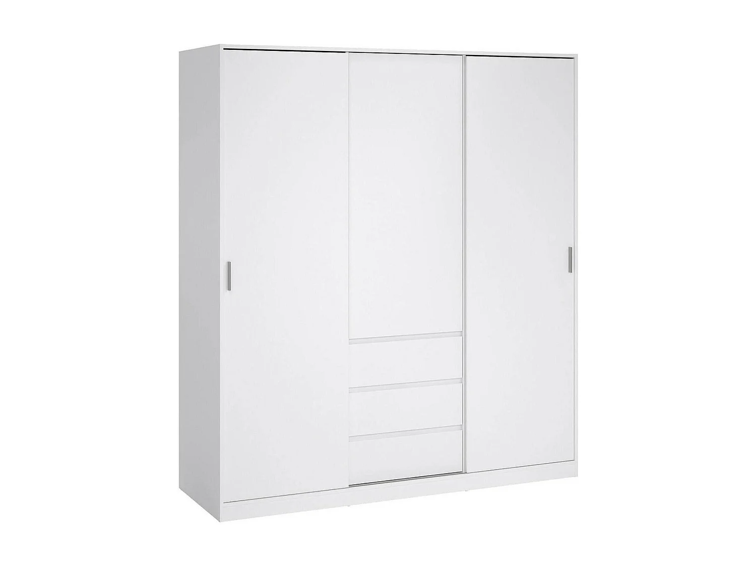 Armario 3 puertas Dveretou, Muebles de dormitorio, Vestidor, Armario de ropa, 177x60 h200 cm, Blanco
