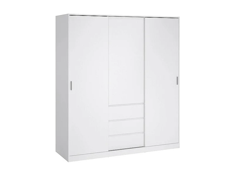 Armário Dveretou de 3 portas, Móveis de quarto, Armário, Armário, 177x60 h200 cm, Branco