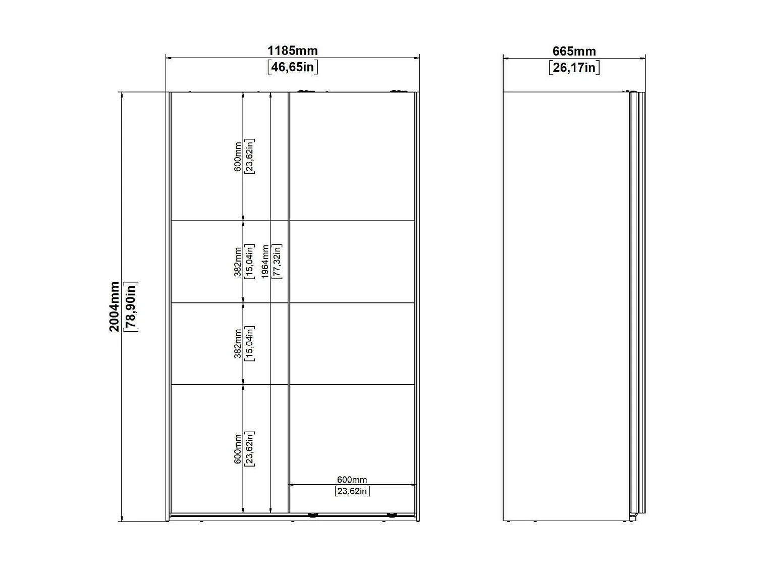 Armoire polyvalente à 2 portes Dprovezz, Meubles multifonctionnels, Casier à chaussures, Support à chaussures pour armoire, 119x65 h200 cm, Blanc