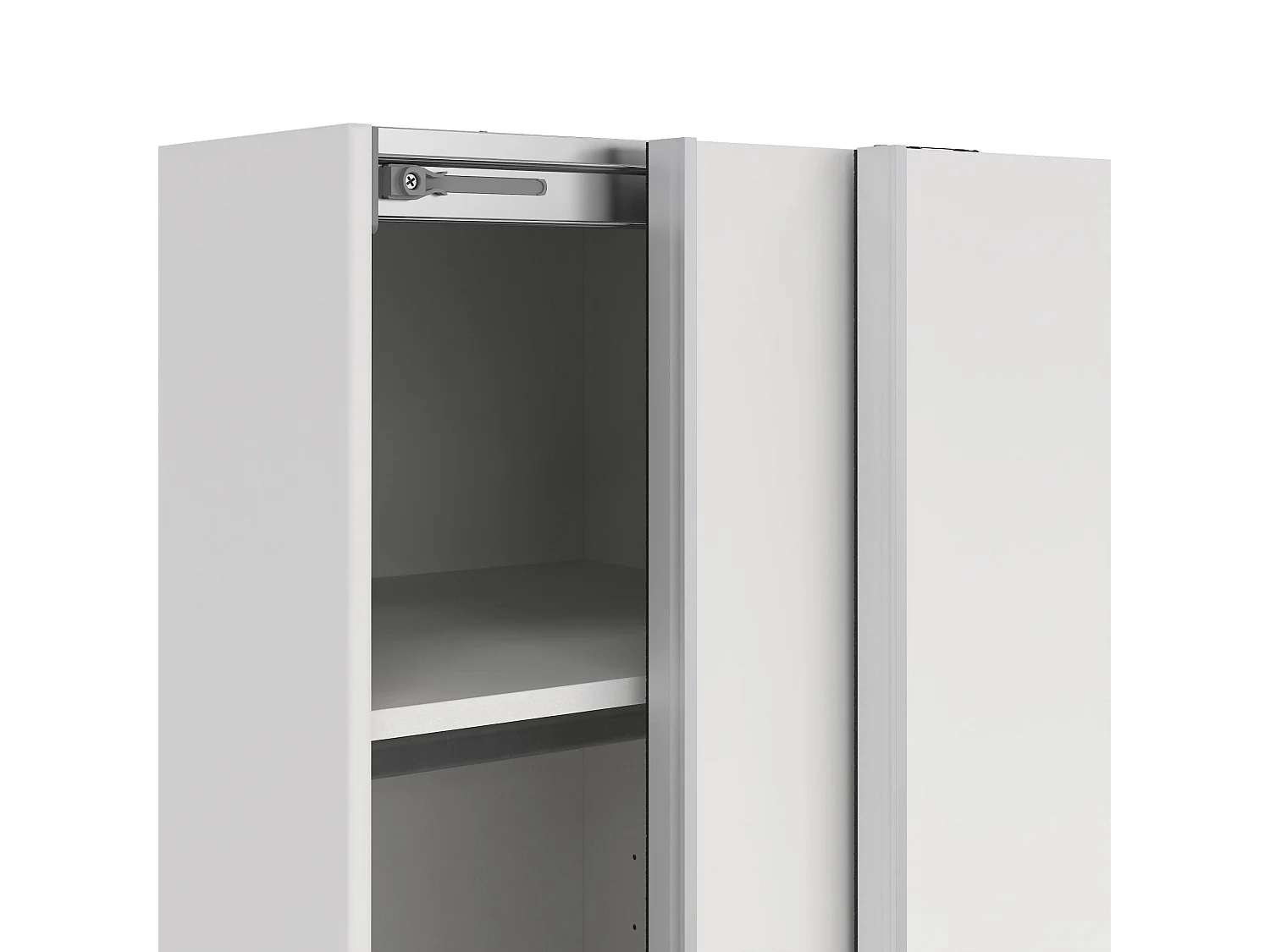 Armoire polyvalente à 2 portes Dprovezz, Meubles multifonctionnels, Casier à chaussures, Support à chaussures pour armoire, 119x65 h200 cm, Blanc
