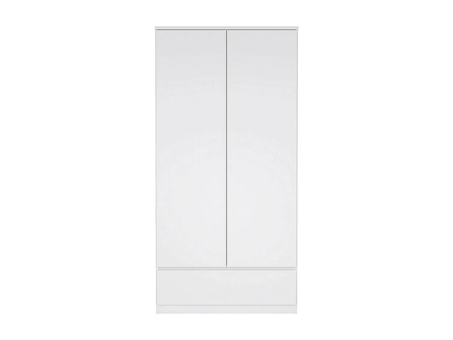 Dsech 2-deurskast, Slaapkamermeubel, Inloopkast, Kledingkast, 99x50 h201 cm, Wit