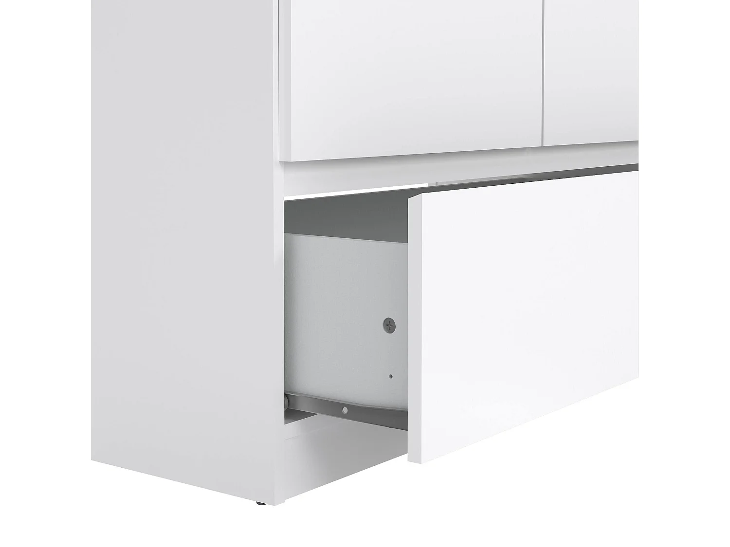 Garde-robe 2 portes Dsecch, Meubles de chambre, Penderie de plain-pied, Placard à vêtements, 99x50 h201 cm, Blanc