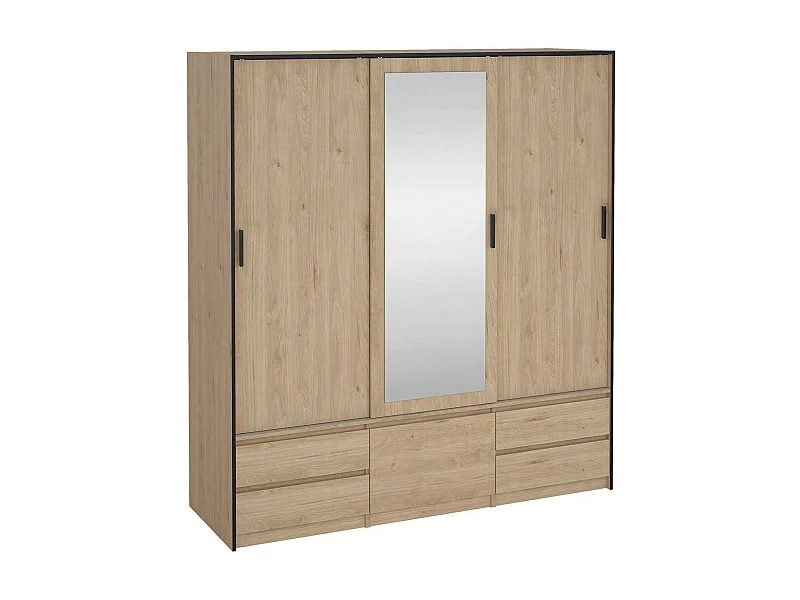 Grande armoire polyvalente Dpuscedd, Meubles multifonctionnels, Casier à chaussures, Support à chaussures pour armoire, 181x60 h200 cm, Chêne clair