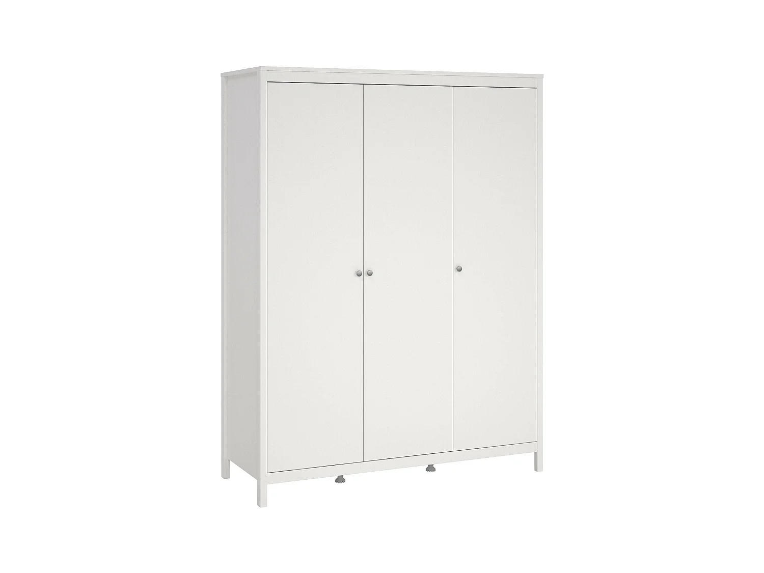 Garde-robe 3 portes Dsemiol, Meubles de chambre, Penderie de plain-pied, Placard à vêtements, 150x58 h199 cm, Blanc
