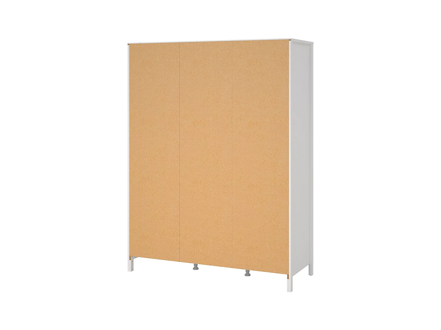 Dsemiol 3-deurskast, Slaapkamermeubel, Inloopkast, Kledingkast, 150x58 h199 cm, Wit