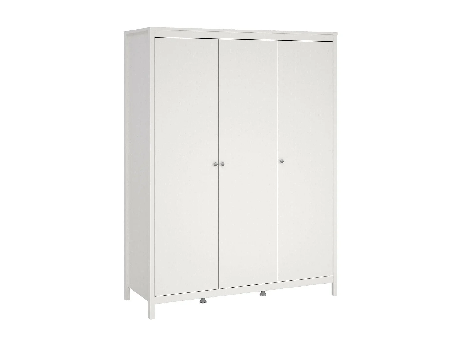 Dmora - Guardaroba 3 ante Conti, 150x58 h199 cm, Bianco
