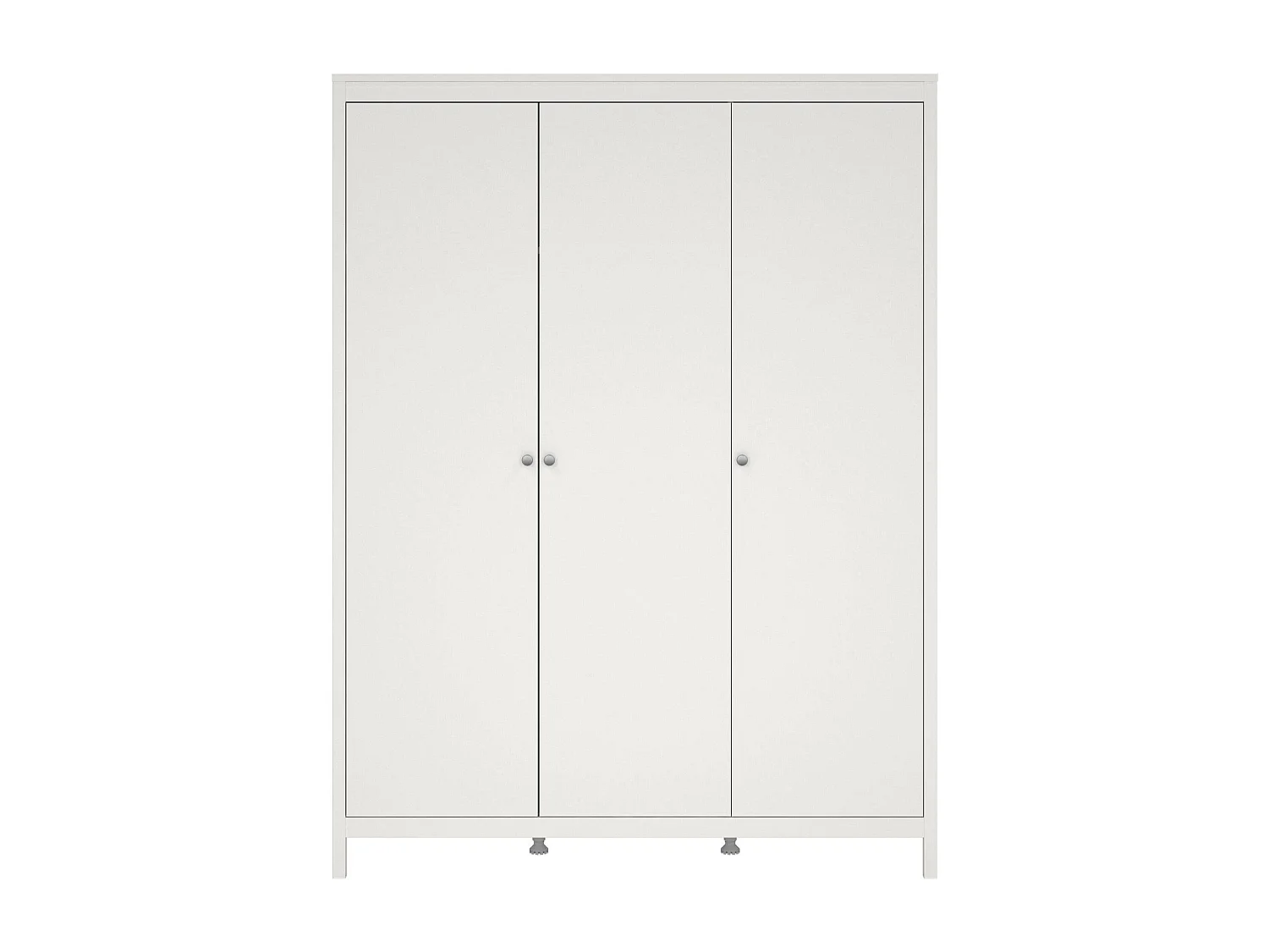 Garde-robe 3 portes Dsemiol, Meubles de chambre, Penderie de plain-pied, Placard à vêtements, 150x58 h199 cm, Blanc