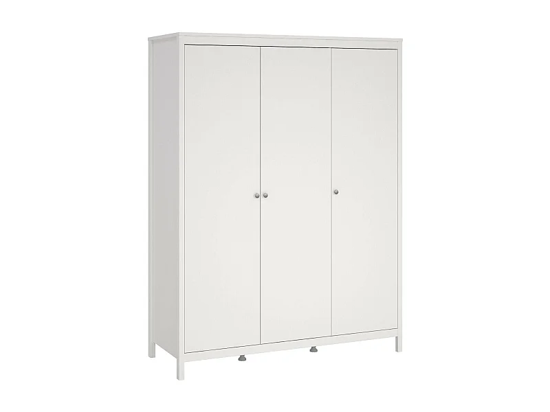 Dmora - Guardaroba 3 ante Conti, 150x58 h199 cm, Bianco