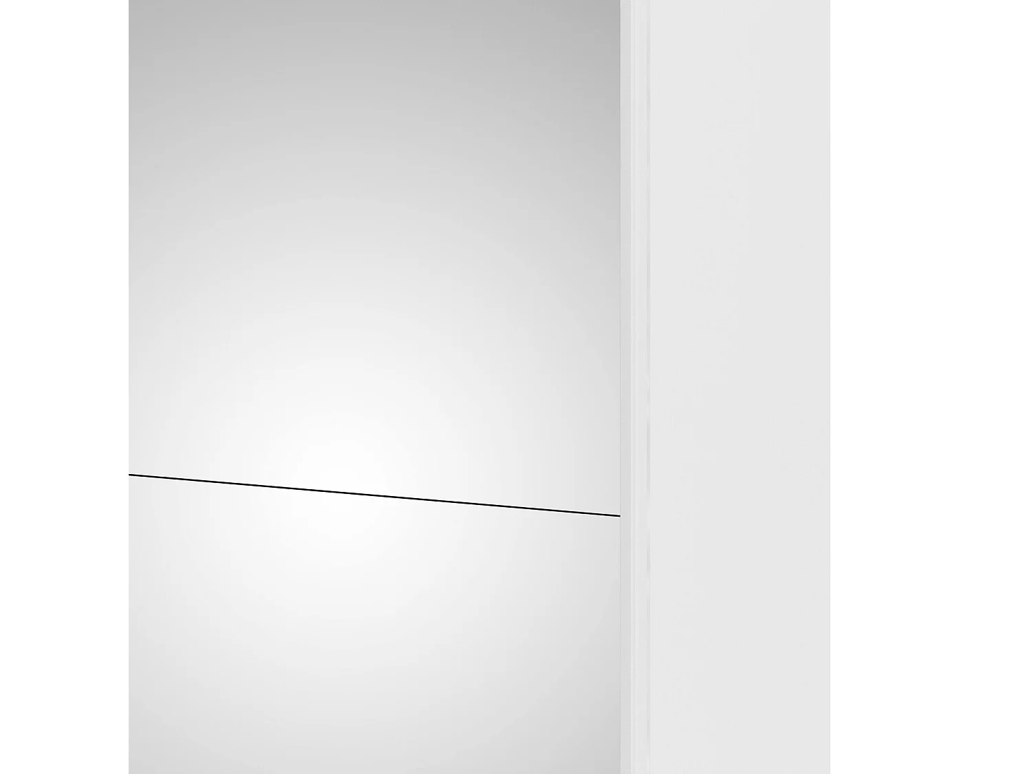 Dmora - Guardaroba 2 ante Catalina, 243x61 h220 cm, Bianco lucido