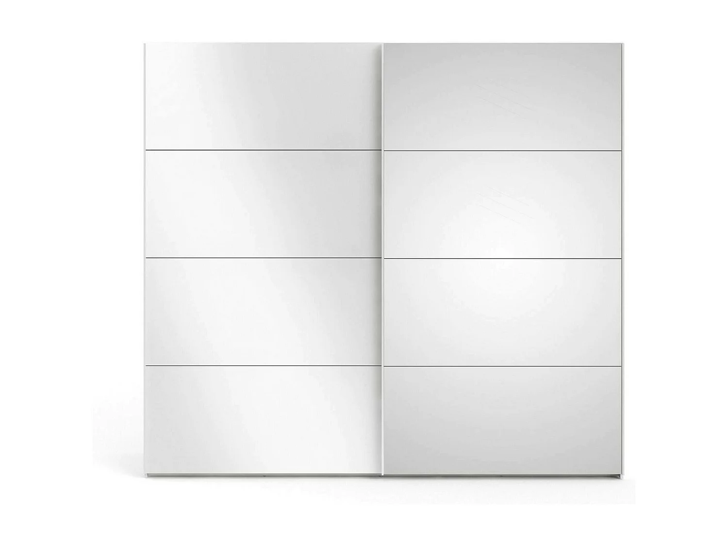 Armario 2 puertas Dstabil, Muebles de dormitorio, Vestidor, Armario de ropa, 243x61 h220 cm, Blanco