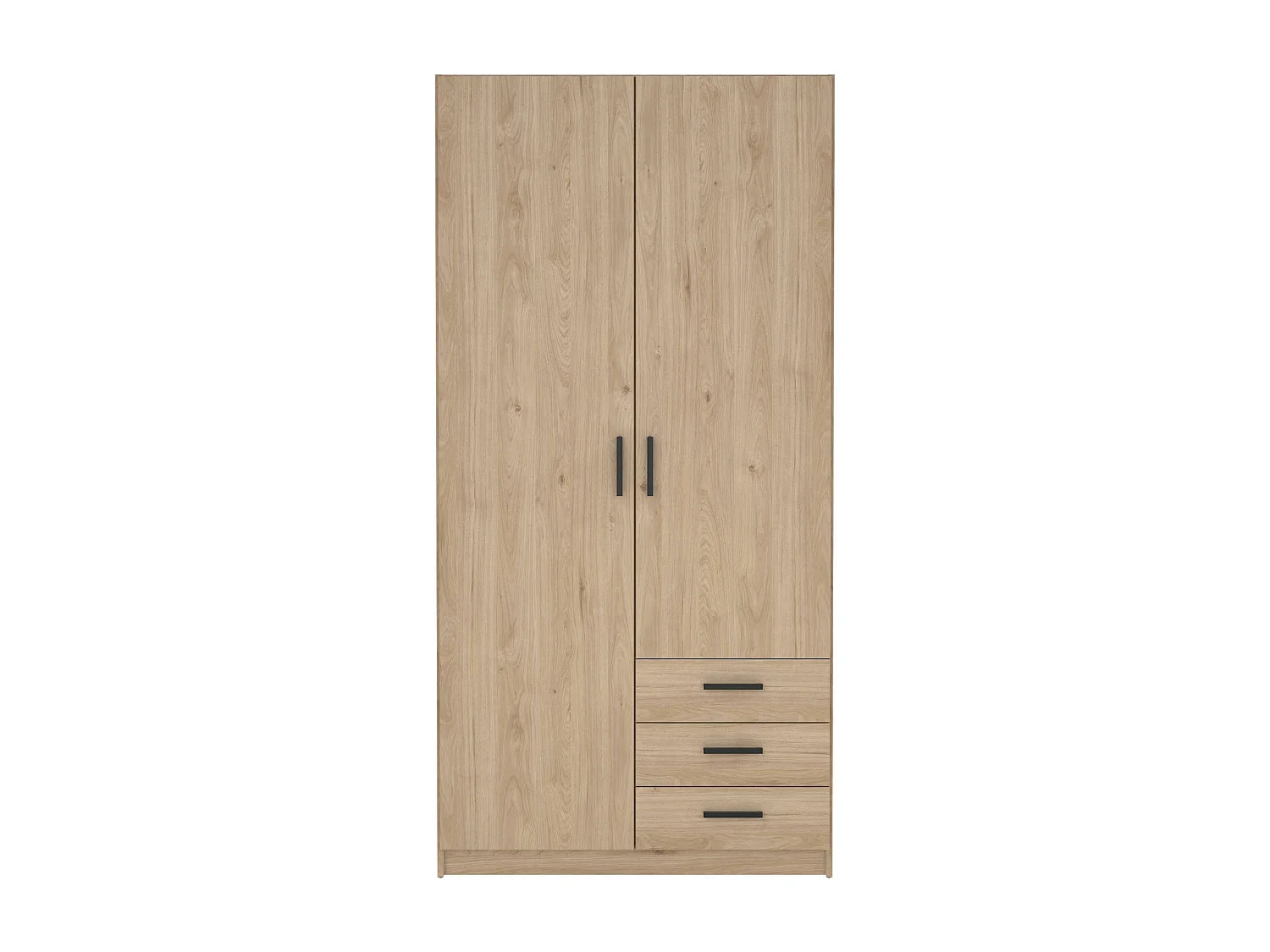 Armario 2 puertas Dscopon, Muebles de dormitorio, Vestidor, Armario de ropa, 99x50 h200 cm, Roble