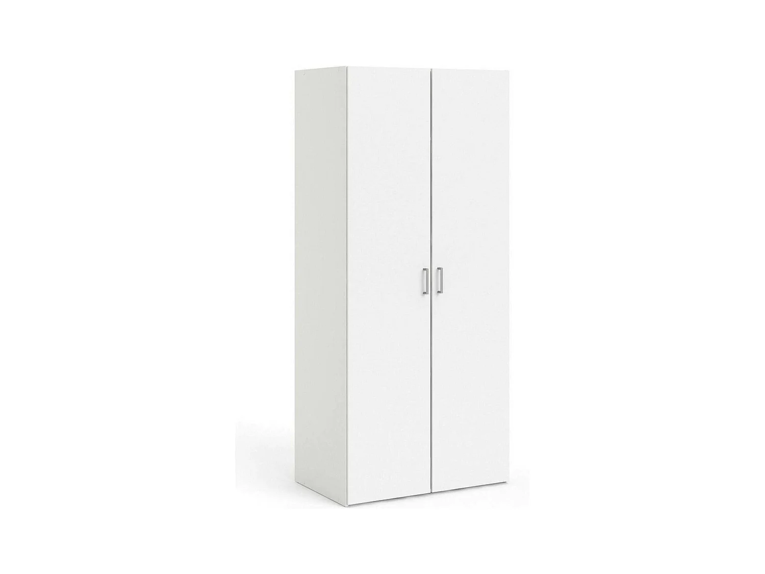 Garde-robe 2 portes Dsec, Meubles de chambre, Penderie de plain-pied, Placard à vêtements, 78x50 h175 cm, Blanc