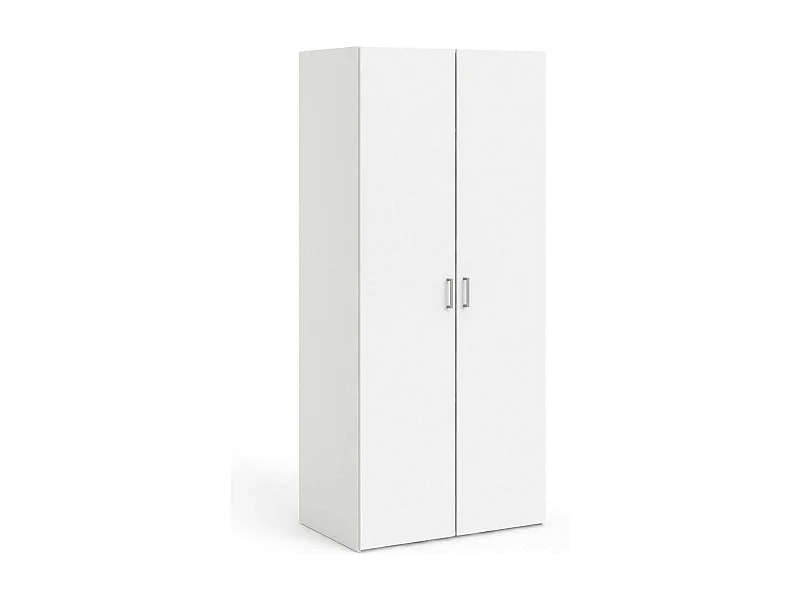 Dmora - Guardaroba 2 ante Danny, 78x50 h175 cm, Bianco