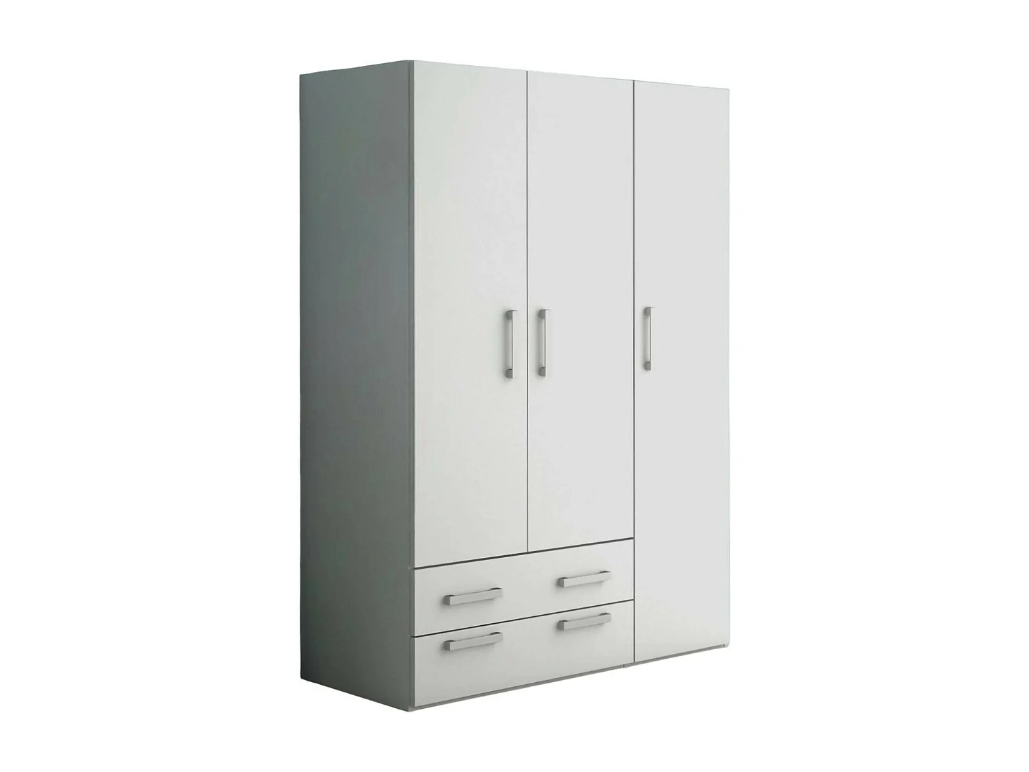 Garde-robe 3 portes Drabit, Meubles de chambre, Dressing avec portes, Armoire, Made in Italy, 120x52h170 cm, Blanc