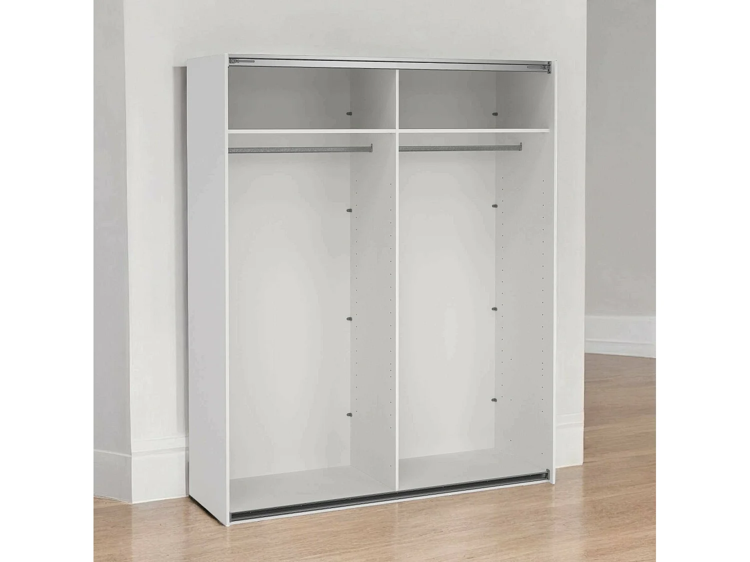 Drambaud grote multifunctionele kledingkast, Multifunctionele kast, Schoenenrekkast, Schoenenkast, 179x62 h220 cm, Wit