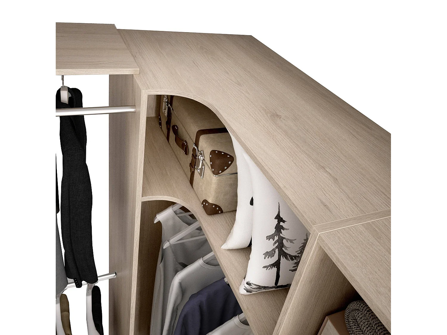 Dtheegal grande roupeiro, mobiliário de quarto, roupeiro, roupeiro, 214x141 h205 cm, carvalho