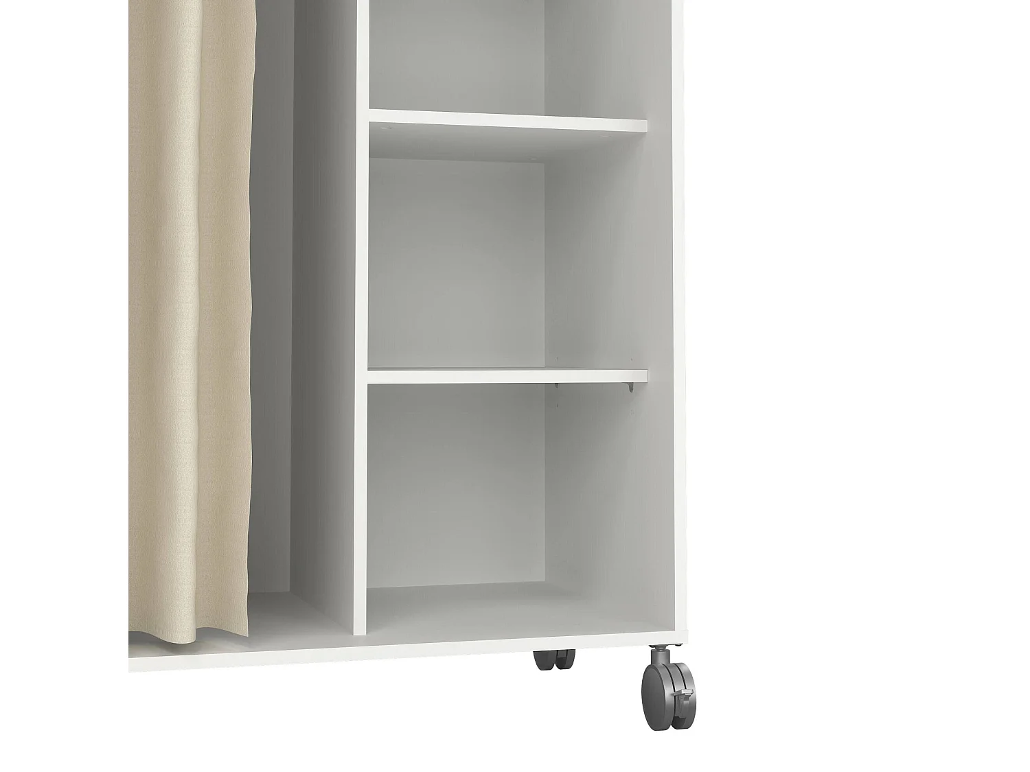 GroÃŸer Kleiderschrank Dsesi, Schlafzimmermöbel, Schrank, Garderobe, 100x48 h160 cm, WeiÃŸ