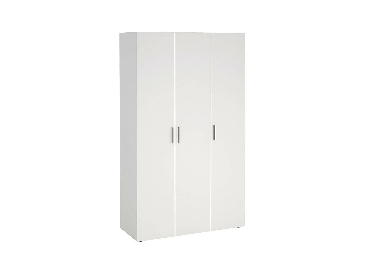 Garde-robe 3 portes Drivier, Meubles de chambre, Penderie de plain-pied, Placard à vêtements, 118x50 h201 cm, Blanc