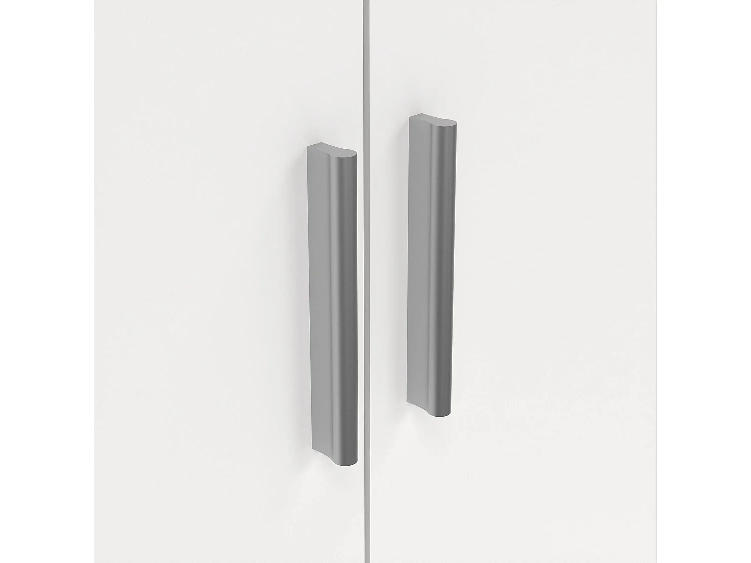 Drivier 3-deurskast, Slaapkamermeubel, Inloopkast, Kledingkast, 118x50 h201 cm, Wit