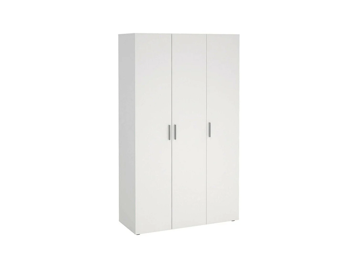 Garde-robe 3 portes Drivier, Meubles de chambre, Penderie de plain-pied, Placard à vêtements, 118x50 h201 cm, Blanc