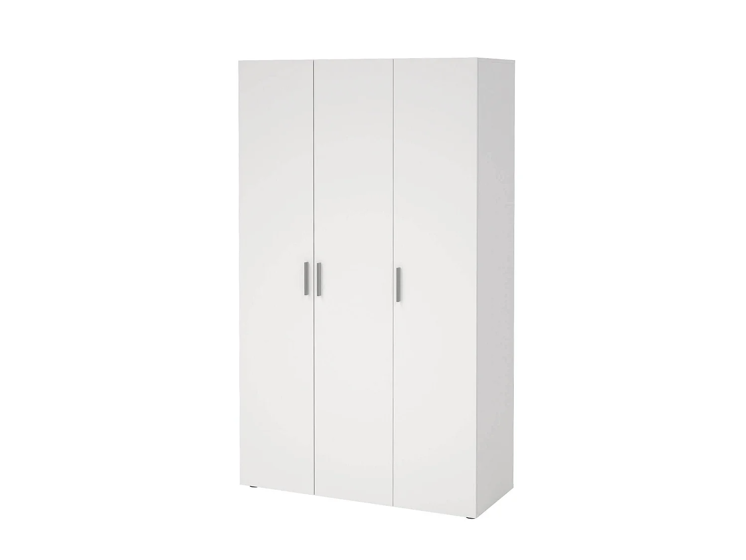 Garde-robe 3 portes Drivier, Meubles de chambre, Penderie de plain-pied, Placard à vêtements, 118x50 h201 cm, Blanc
