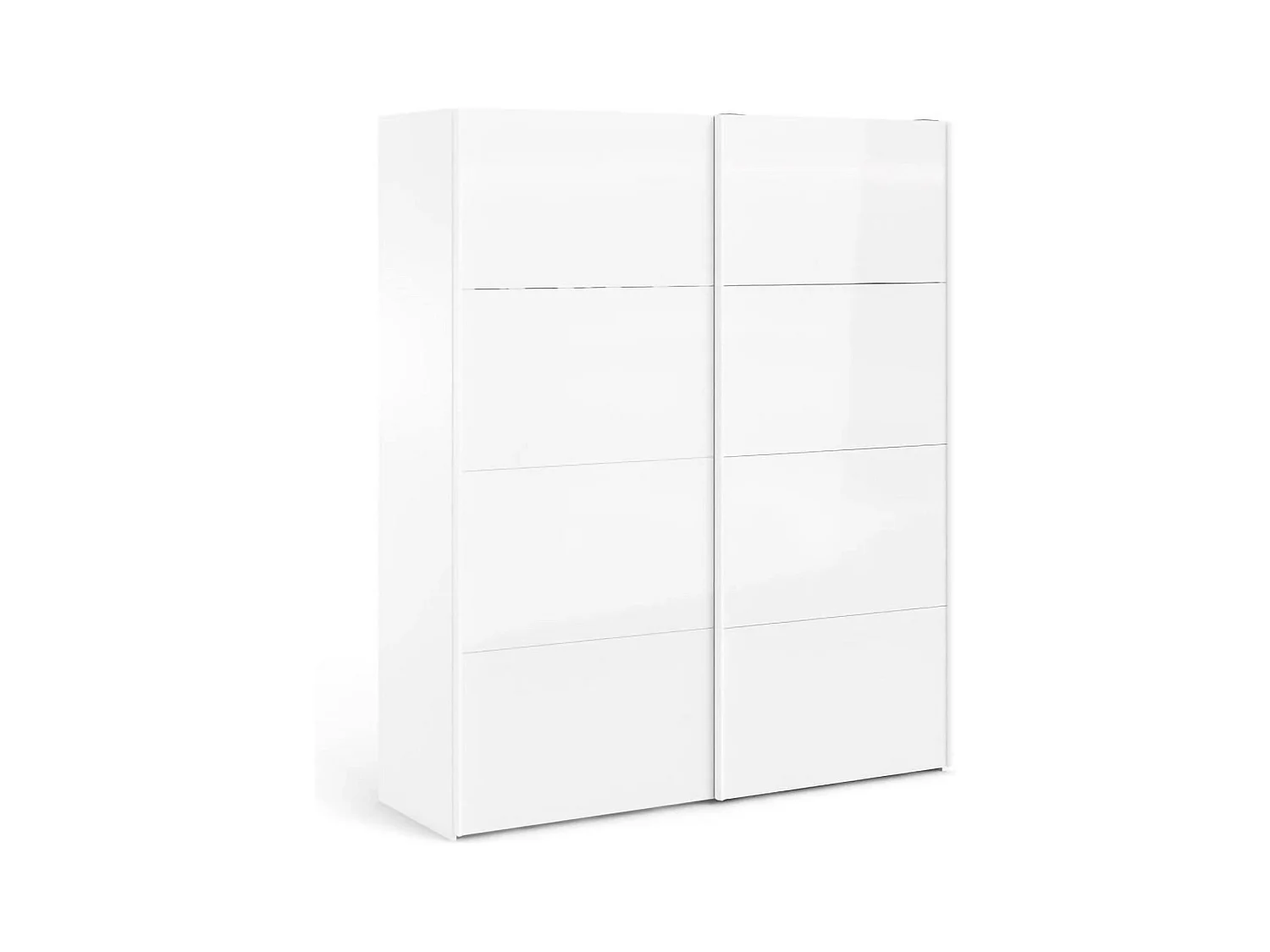 Garde-robe 2 portes Dvergan, Meubles de chambre, Penderie de plain-pied, Placard à vêtements, 182x62 h220 cm, Blanc