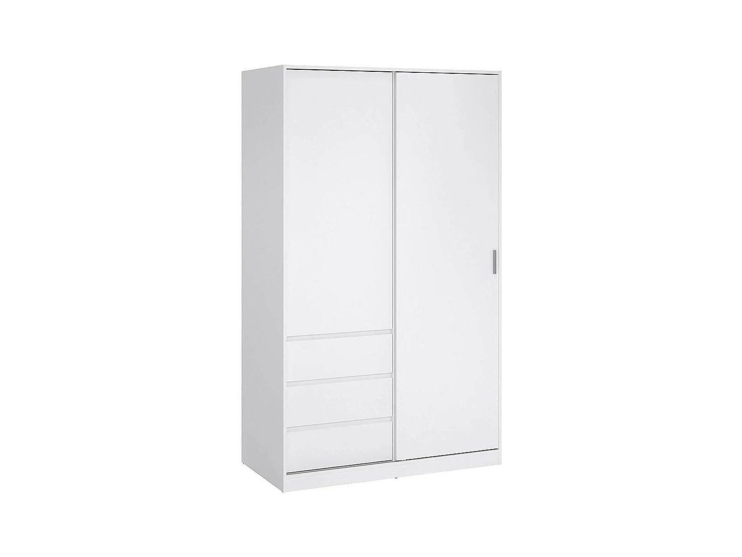Garde-robe 2 portes Dscalvin, Meubles de chambre, Penderie de plain-pied, Placard à vêtements, 119x60 h200 cm, Blanc