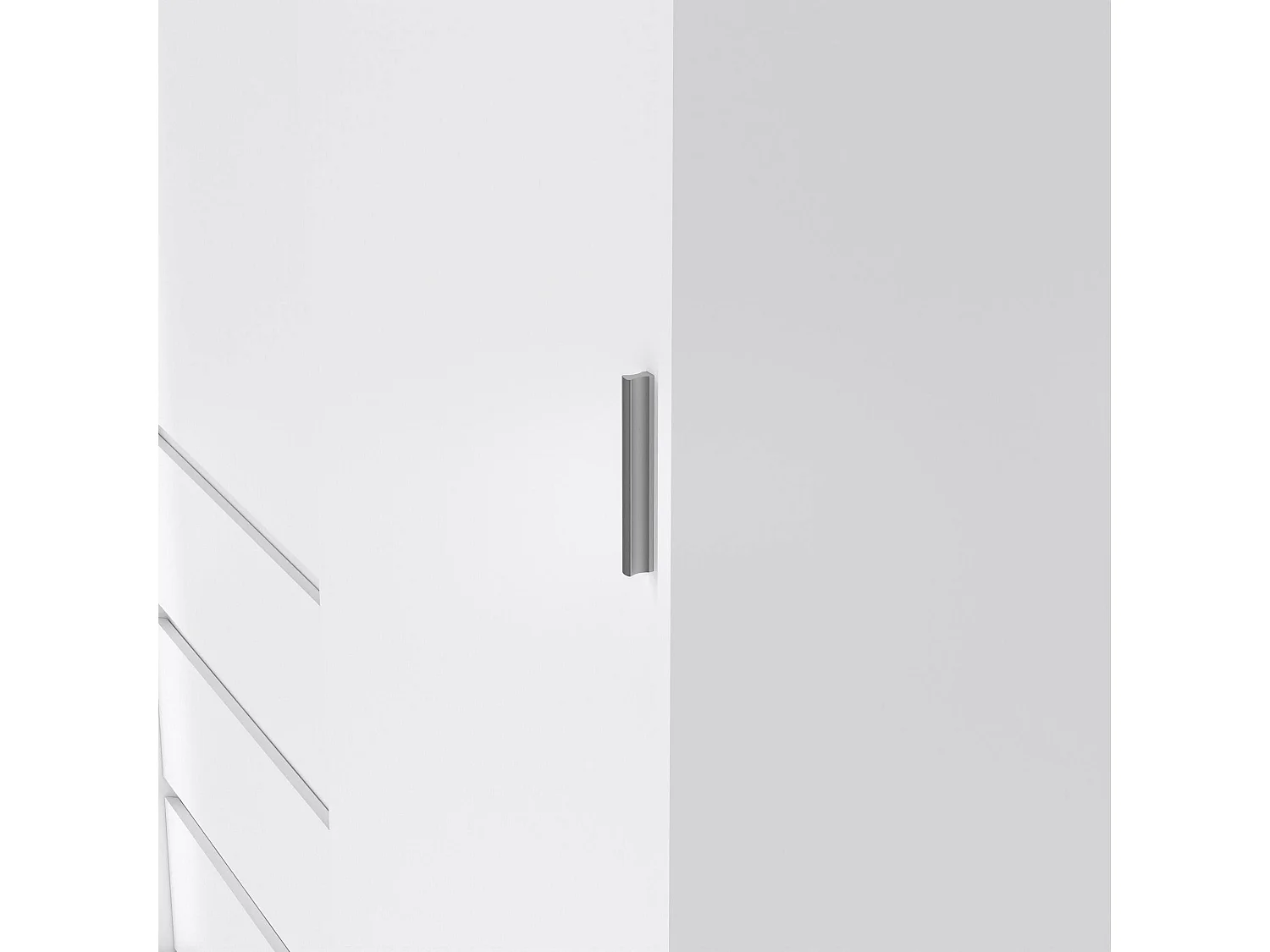 Armario 2 puertas Dscalvin, Muebles de dormitorio, Vestidor, Armario de ropa, 119x60 h200 cm, Blanco