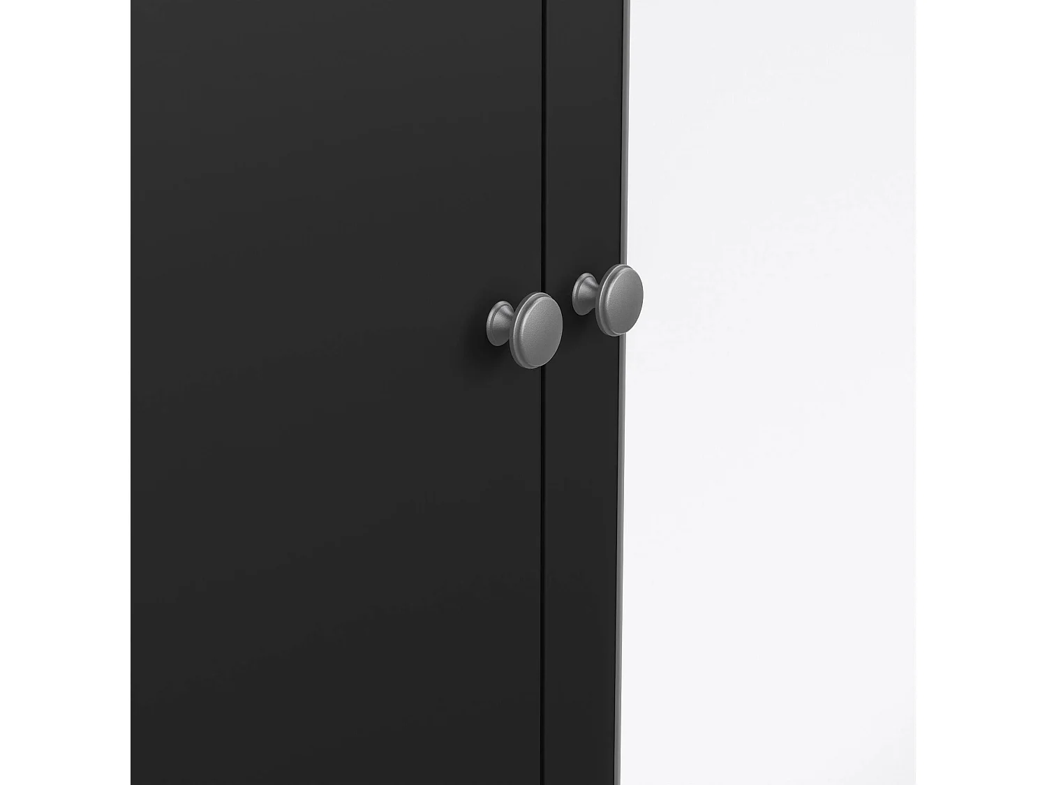 Garde-robe 3 portes Dselvagg, Meubles de chambre, Penderie de plain-pied, Placard à vêtements, 150x58 h199 cm, Noir