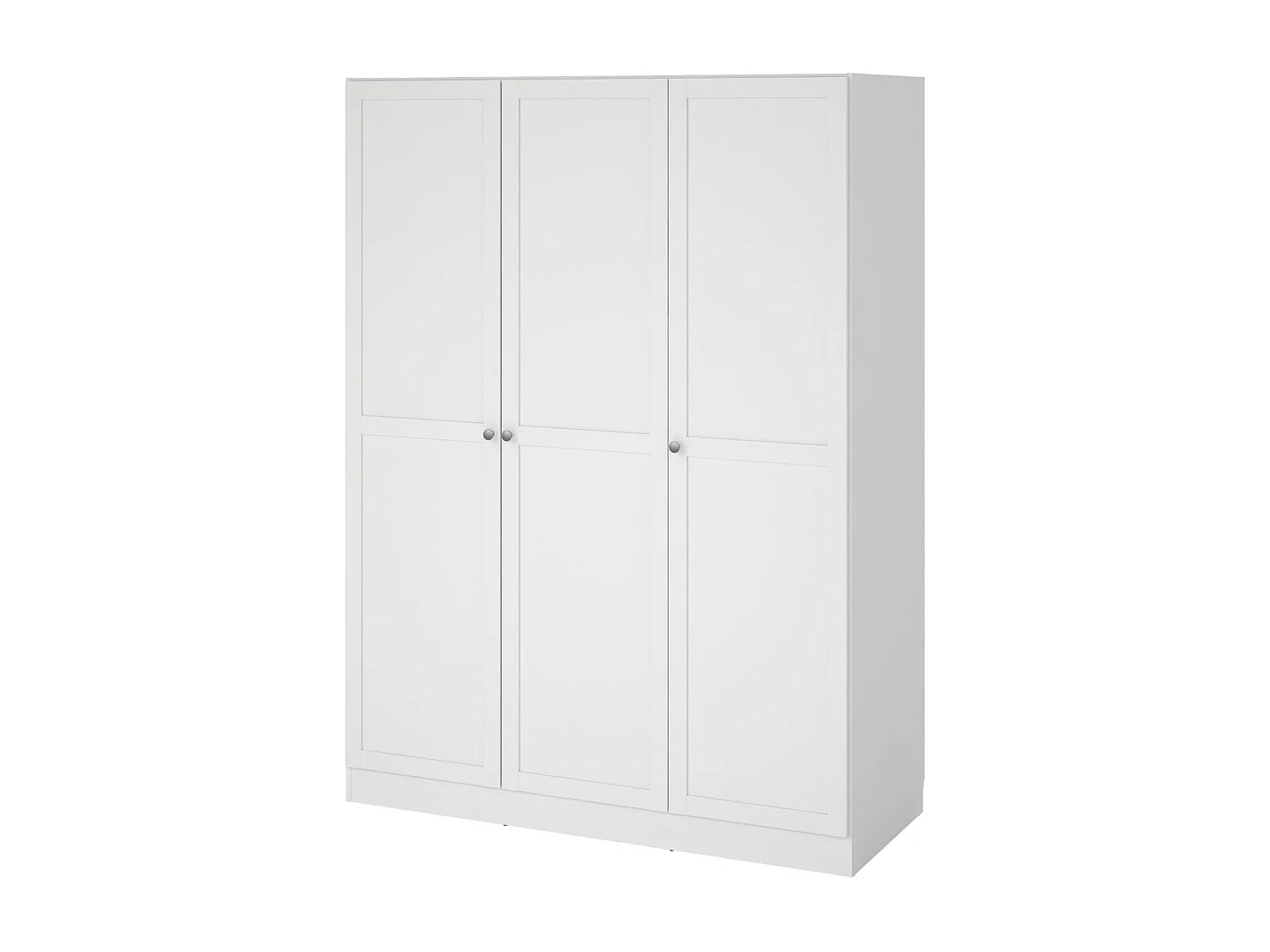 Dmora - Guardaroba 3 ante Gener, 147x62 h200 cm, Bianco