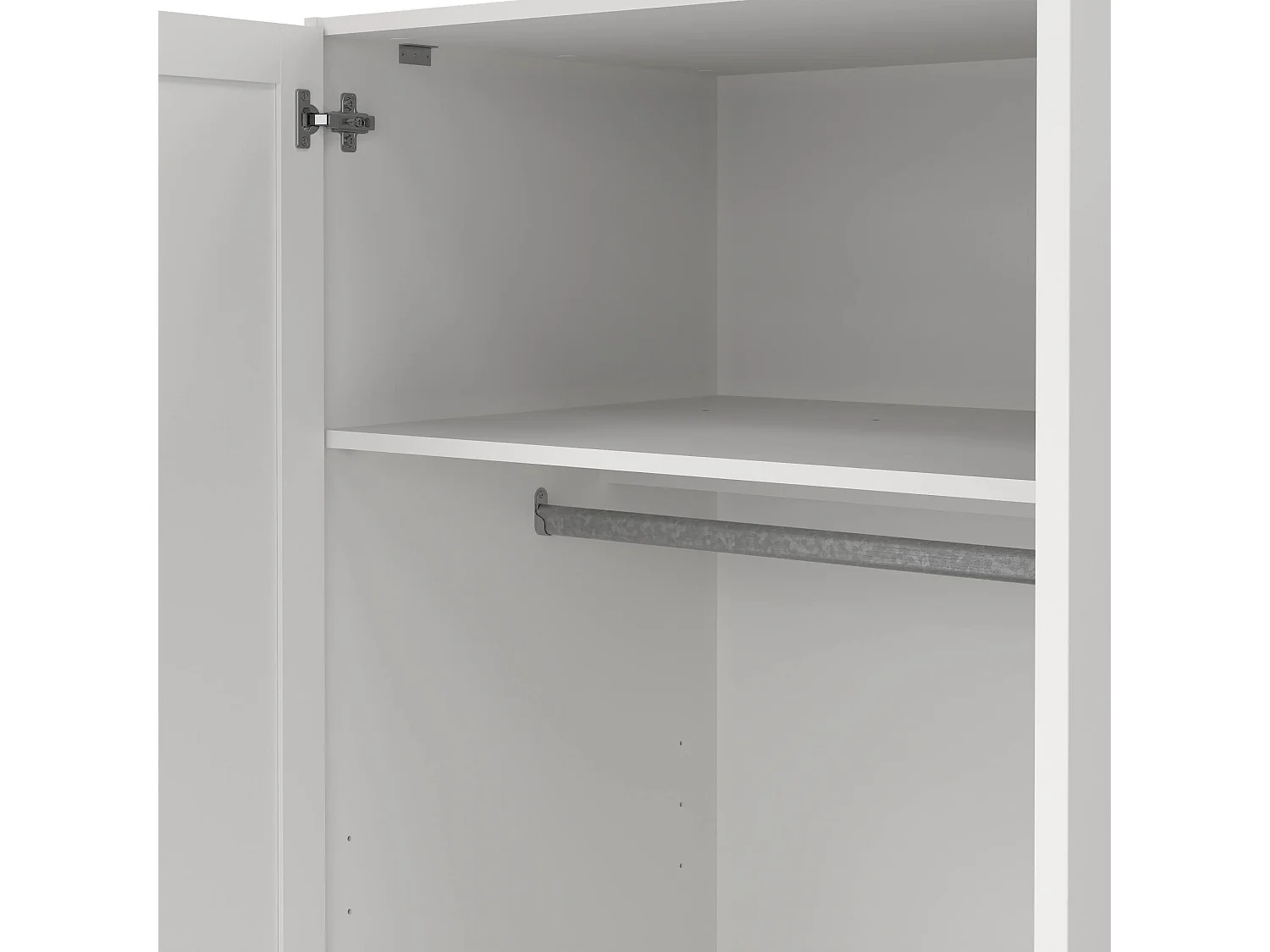 Dsens 3-deurskast, Slaapkamermeubel, Inloopkast, Kledingkast, 147x62 h200 cm, Wit