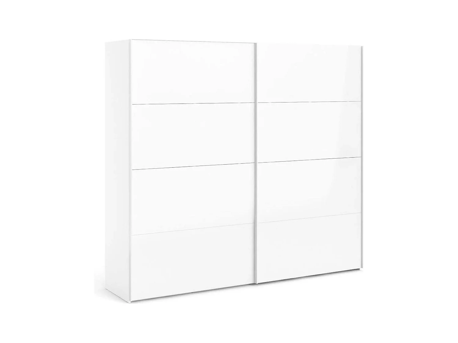 Garde-robe 2 portes Dspinos, Meubles de chambre, Penderie de plain-pied, Placard à vêtements, 243x61 h220 cm, Blanc