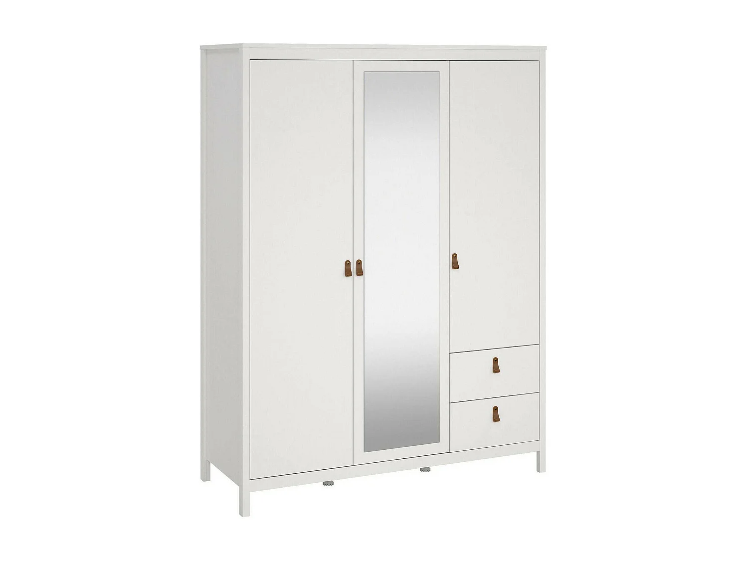 Garde-robe 3 portes Dselvagg, Meubles de chambre, Penderie de plain-pied, Placard à vêtements, 150x58 h199 cm, Blanc