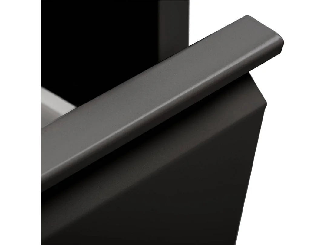 Poubelle Borja, Corbeille, Poubelle pour la collecte des déchets, Armoire à ordures, 60x25 h93 cm, Noir