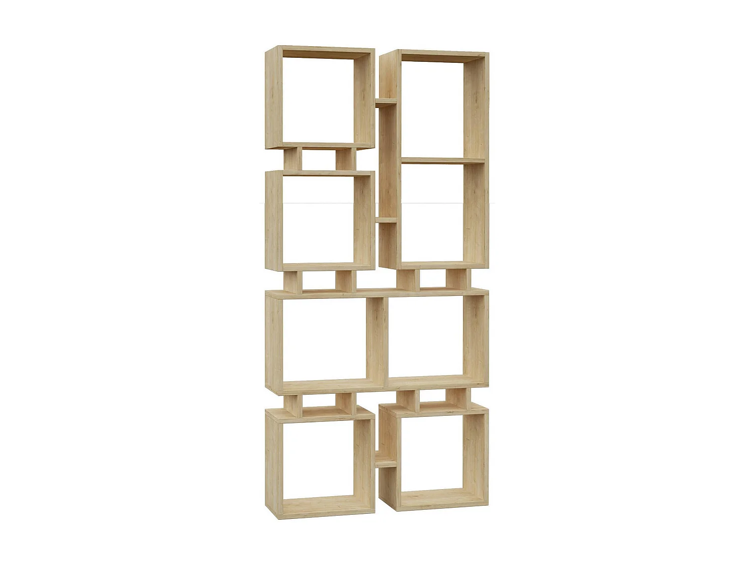 Bibliothèque Dmontenegr, Etagère de bureau, Porte-livre mobile, Librairie, 79x24 h167 cm, Chêne