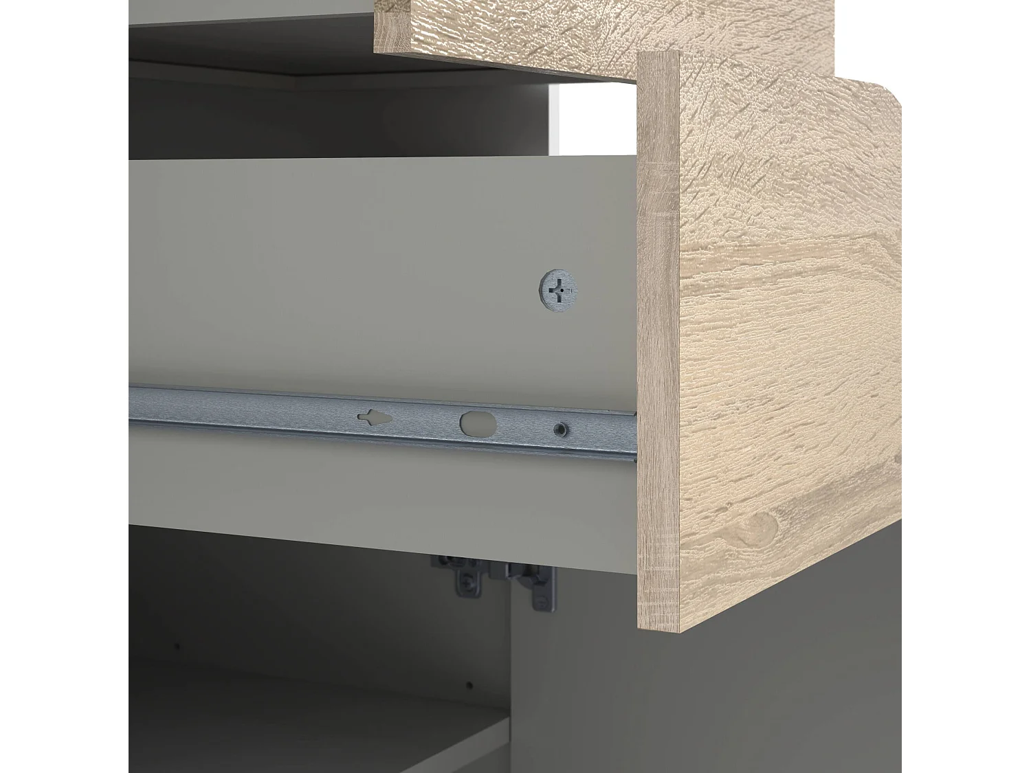 Dmora - Libreria Assesor, 50x39 h171 cm, Bianco e Quercia