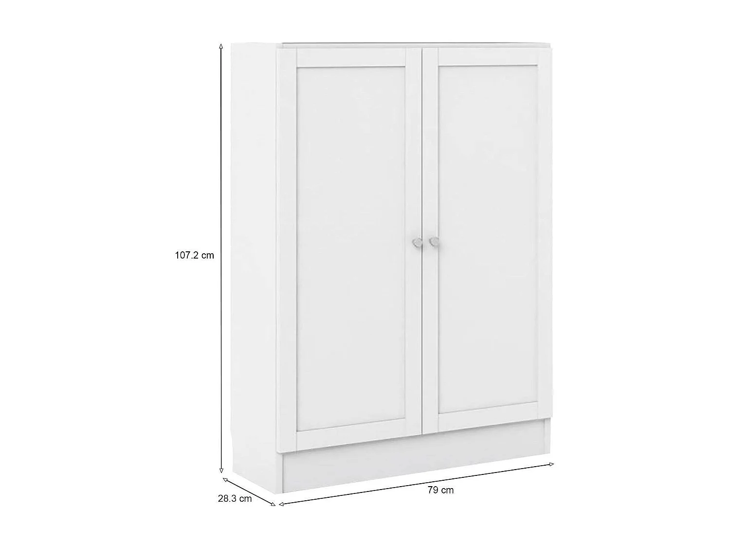 Bibliothèque Dsodin, Etagère de bureau, Porte-livre mobile, Librairie, 79x28 h107 cm, Blanc