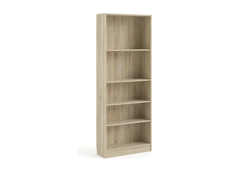 Driber boekenkast, Kantoorplank, Boekenkast, Bibliotheek, 79x27 h203 cm, Eiken
