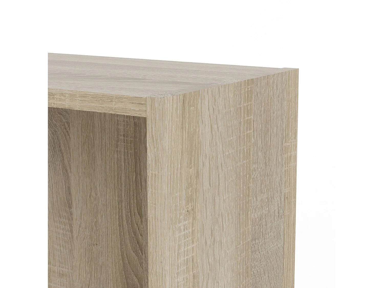 Bibliothèque Driber, Etagère de bureau, Porte-livre mobile, Librairie, 79x27 h203 cm, Chêne