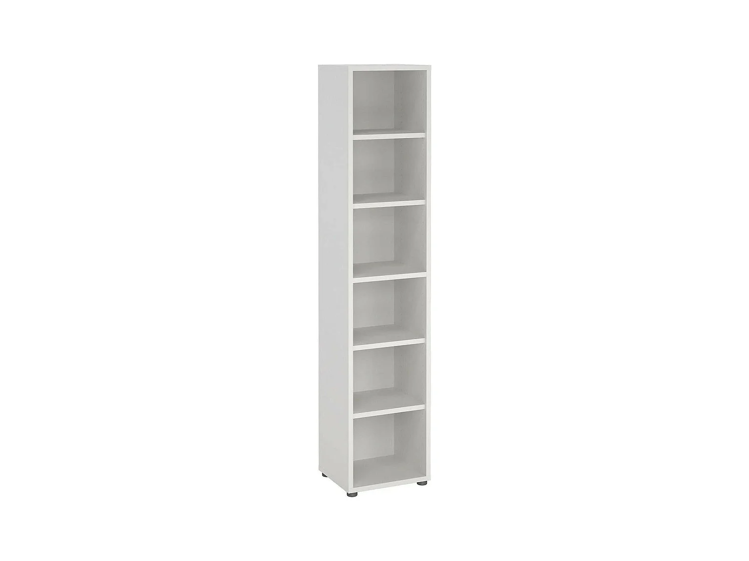 Bibliothèque Dtern, Etagère de bureau, Porte-livre mobile, Librairie, 47x40 h222 cm, Blanc