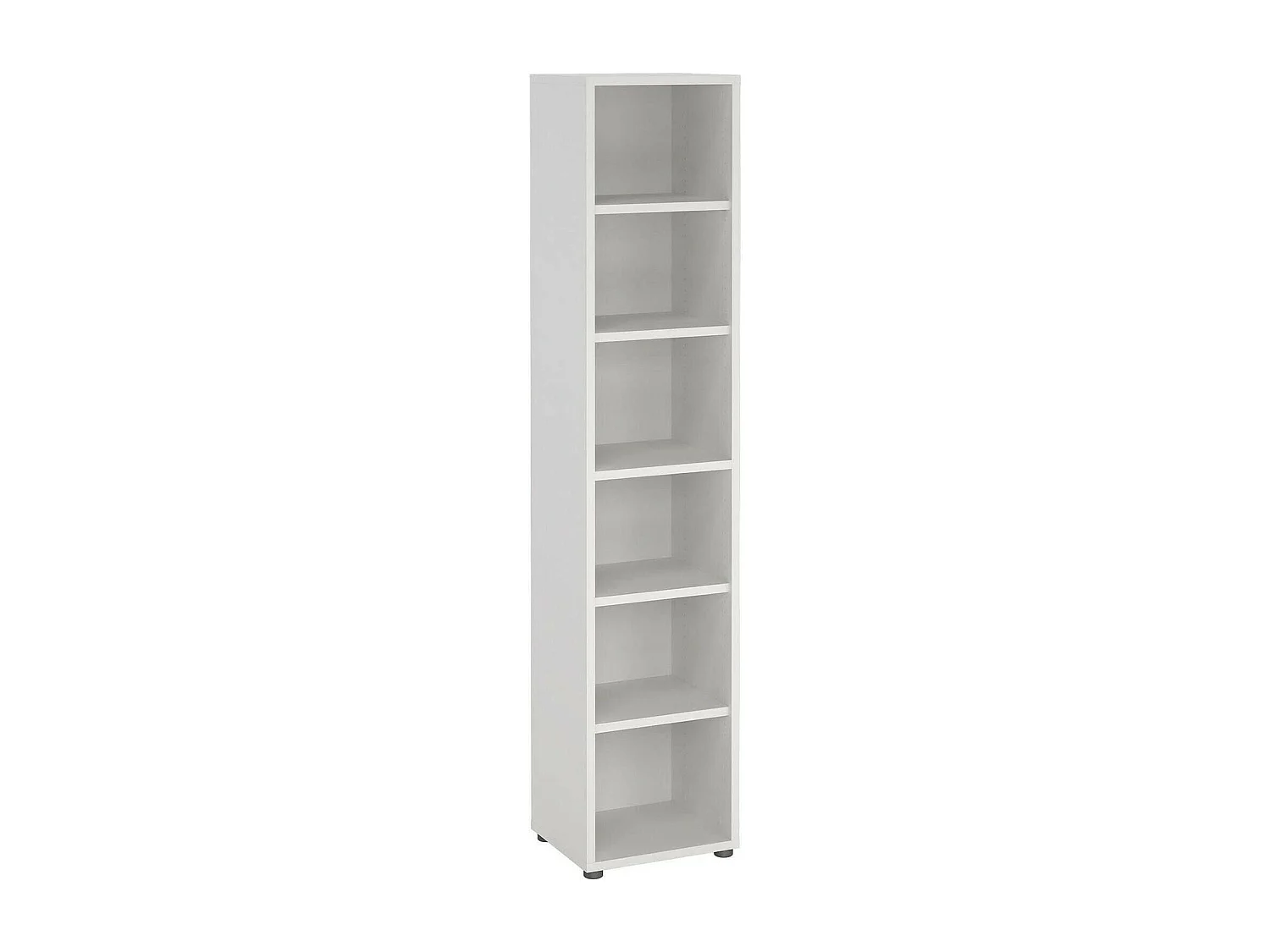 Bücherregal Dtern, Büroregal, Mobiler Buchhalter, Bücherbrett, 47x40 h222 cm, WeiÃŸ