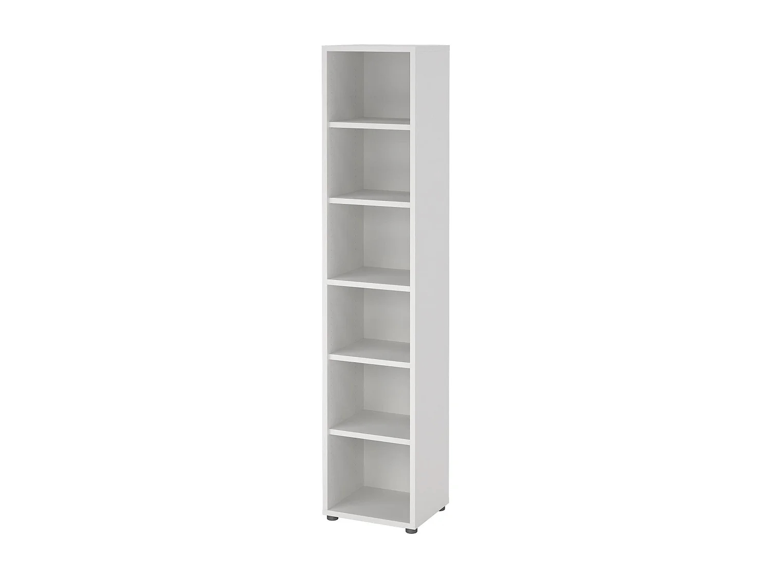 Bibliothèque Dtern, Etagère de bureau, Porte-livre mobile, Librairie, 47x40 h222 cm, Blanc
