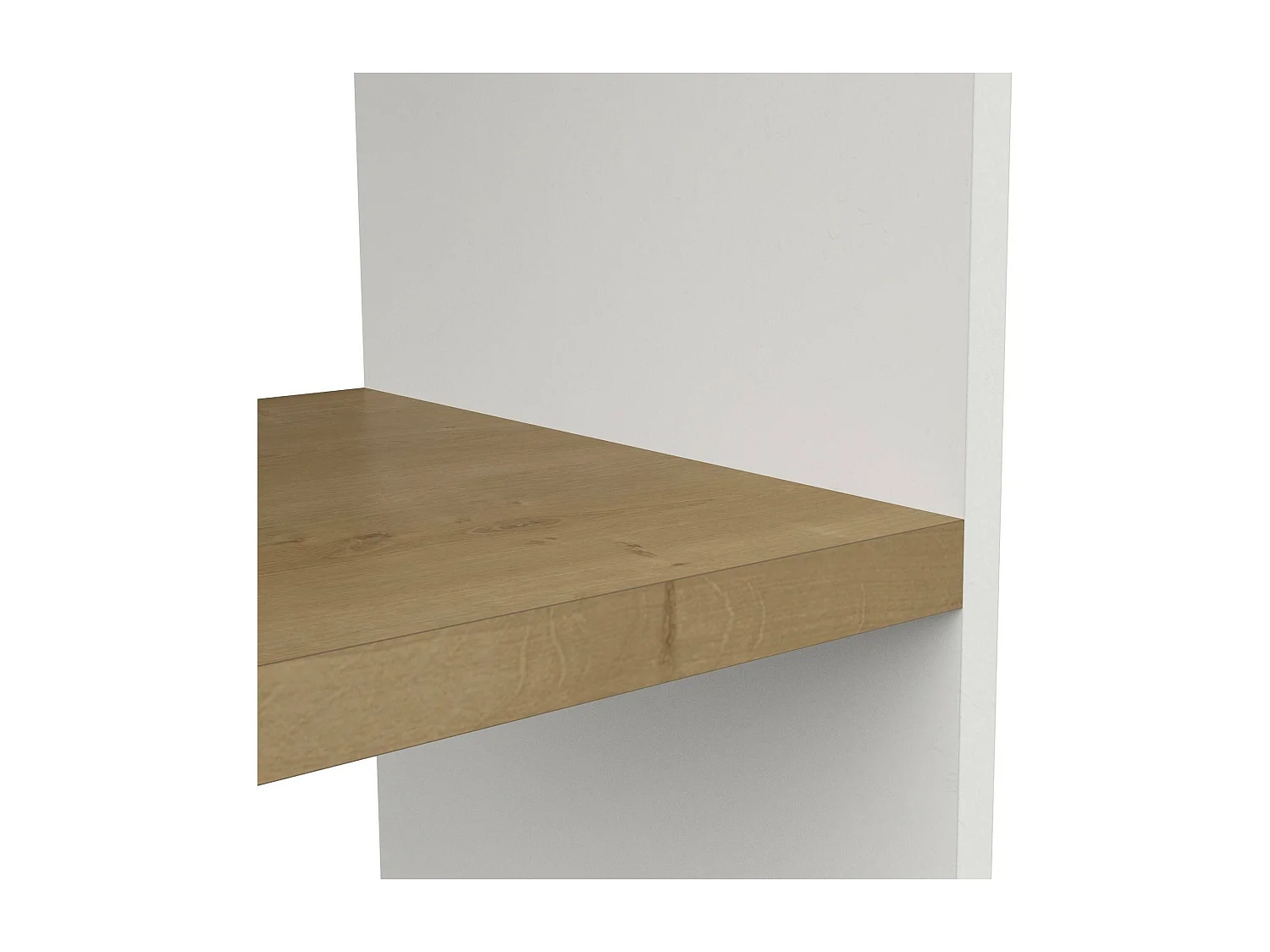 Dlow boekenkast, Kantoorplank, Boekenkast, Bibliotheek, 78x36 h183 cm, Eiken en Wit